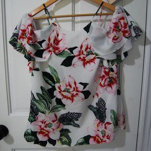 Banana Republic off the shoulder tropical top